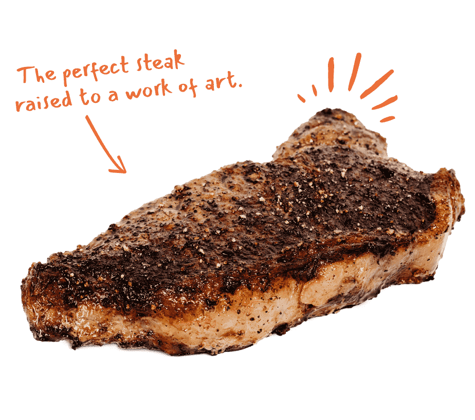 The perfect steak raised to a work of art.