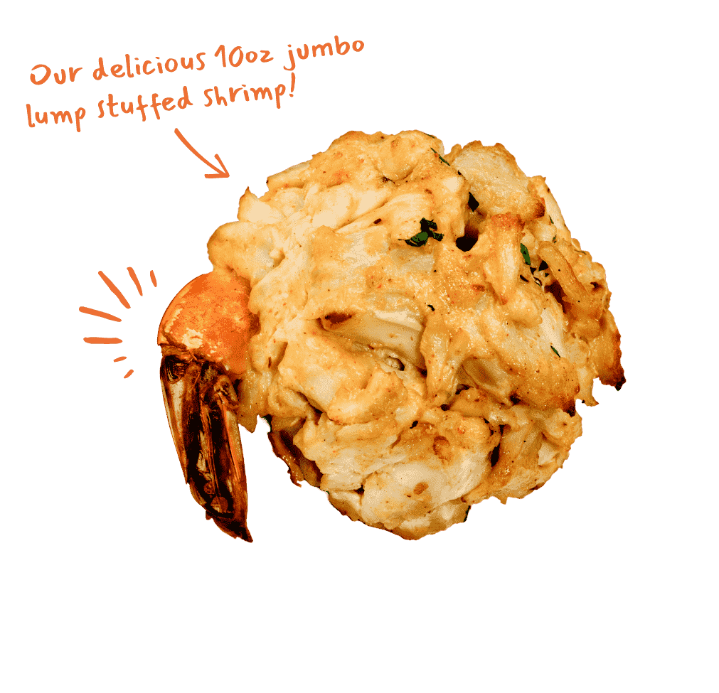G&M Crab cake - Made with jumbo lump crabmeat, then stuffed with shrimp