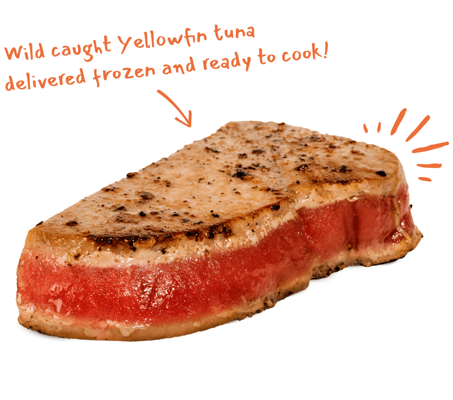 Wild caught yellow fin tuna delivered